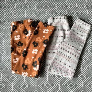 Two Soft Fleece Winter Stretch Pants Kids Size: 8